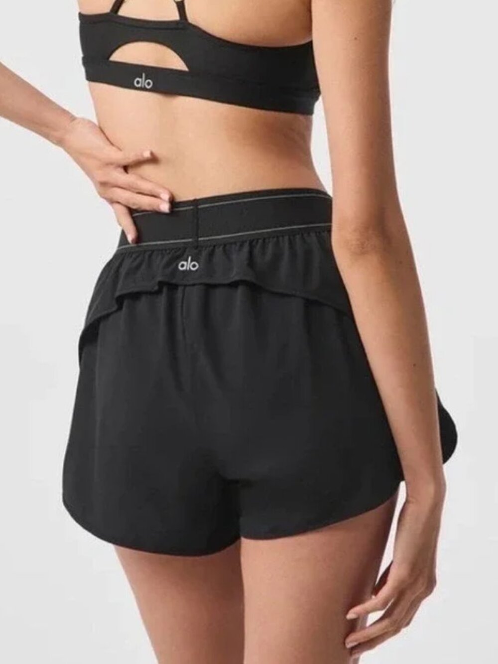 🥁ALO Yoga Match Point Short in Black gym‑to‑street 😘NWT - Picture 7 of 7